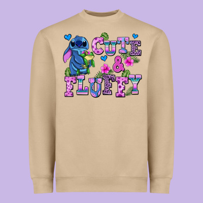 Cute And Fluffy Stitch Heavyweight Sweatshirt Designed By Adodesignshop