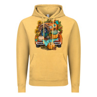 Vintage Mustard thanksgiving truck bbs Vintage Hoodie - BundleAndBundleShop