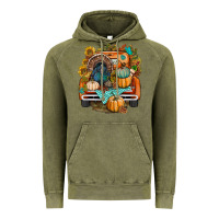 Vintage Olive thanksgiving truck bbs Vintage Hoodie - BundleAndBundleShop