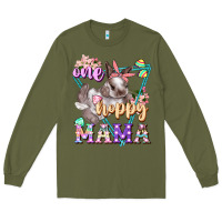 Army Green one hoppy mama Long Sleeve Tee - FaDigitalArtStudio