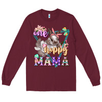 Burgundy one hoppy mama Long Sleeve Tee - FaDigitalArtStudio