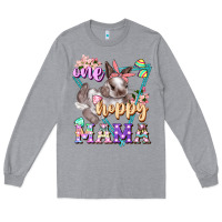 Heather Grey one hoppy mama Long Sleeve Tee - FaDigitalArtStudio
