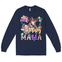 Navy one hoppy mama Long Sleeve Tee - FaDigitalArtStudio