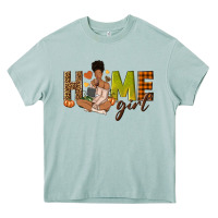 Home Girl Fall Afro Girl Heavy Core Tee | Teevron