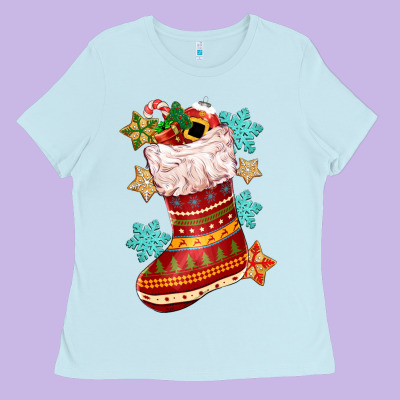 Christmas Ladies Tee Designed By Cowgirlartshop