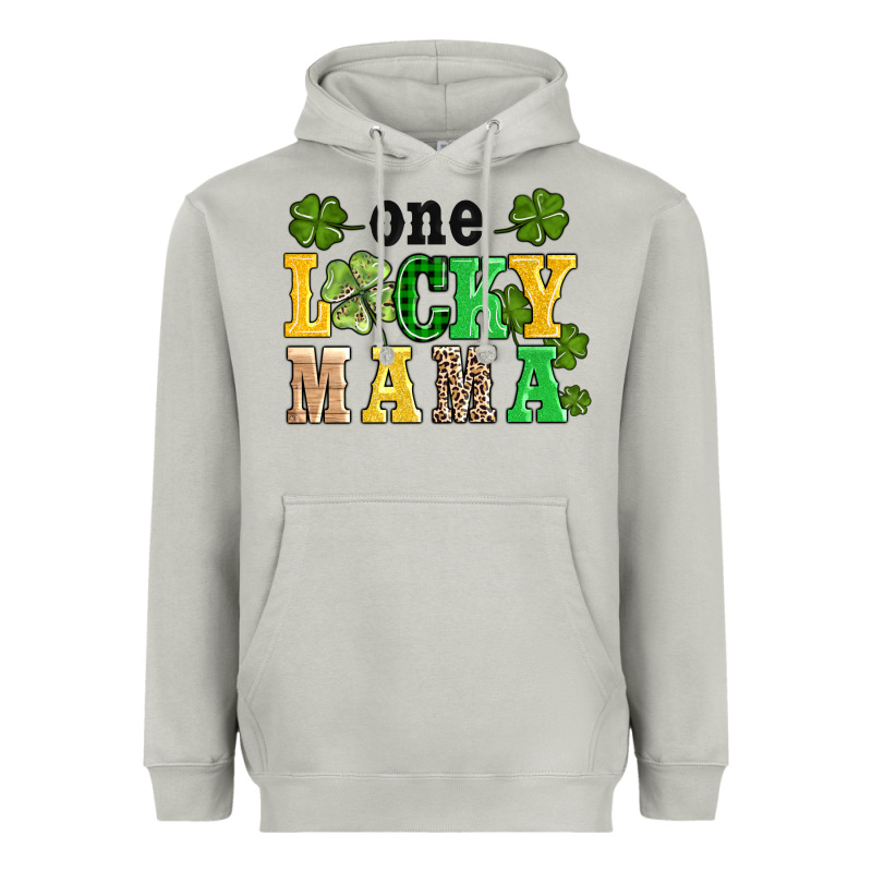 One Lucky Mama Heavyweight Hoodie by AdoDesignShop | Teevron