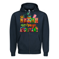 Navy nacho average assistant Zipper Hoodie - AdoDesignShop