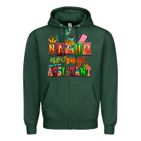 Sports Green nacho average assistant Zipper Hoodie - AdoDesignShop