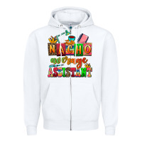 White nacho average assistant Zipper Hoodie - AdoDesignShop