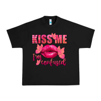Black Kiss me i'm so confused Valentine's Day Urban Heavy Tee - FaDigitalArtStudio