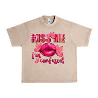 French Oak Kiss me i'm so confused Valentine's Day Urban Heavy Tee - FaDigitalArtStudio