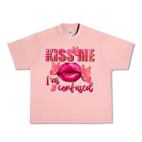 Salmon Kiss me i'm so confused Valentine's Day Urban Heavy Tee - FaDigitalArtStudio