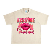 Sandshell Kiss me i'm so confused Valentine's Day Urban Heavy Tee - FaDigitalArtStudio