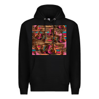 Black valentines day violin and cowboy boots country music Premium Hoodie - Jasminsmagicworld