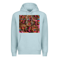 Blue Mist valentines day violin and cowboy boots country music Premium Hoodie - Jasminsmagicworld