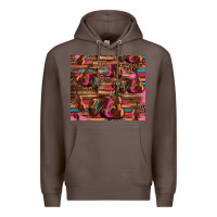 Coffee valentines day violin and cowboy boots country music Premium Hoodie - Jasminsmagicworld