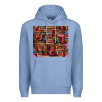 Colony Blue valentines day violin and cowboy boots country music Premium Hoodie - Jasminsmagicworld