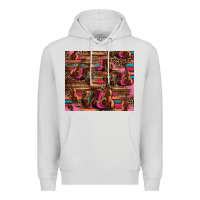 Dove Grey valentines day violin and cowboy boots country music Premium Hoodie - Jasminsmagicworld