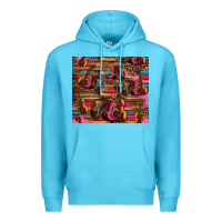 Ocean Blue valentines day violin and cowboy boots country music Premium Hoodie - Jasminsmagicworld