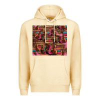 Pina Colada valentines day violin and cowboy boots country music Premium Hoodie - Jasminsmagicworld