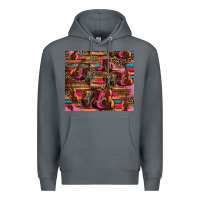 Rock valentines day violin and cowboy boots country music Premium Hoodie - Jasminsmagicworld