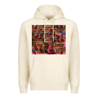 Tofu valentines day violin and cowboy boots country music Premium Hoodie - Jasminsmagicworld