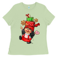 Matcha cute christmas girl gnome Ladies Tee - CowGirlArtShop