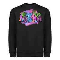 Black aloha stitch Heavyweight Sweatshirt - AdoDesignShop