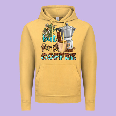Coffee Cups But First Coffee Bbs Vintage Hoodie Designed By Bundleandbundleshop