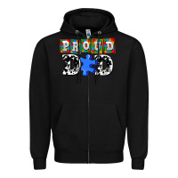 Black proud dad Zipper Hoodie - AdoDesignShop