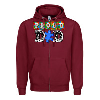 Burgundy proud dad Zipper Hoodie - AdoDesignShop