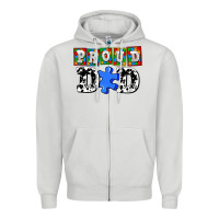 Dove Grey proud dad Zipper Hoodie - AdoDesignShop