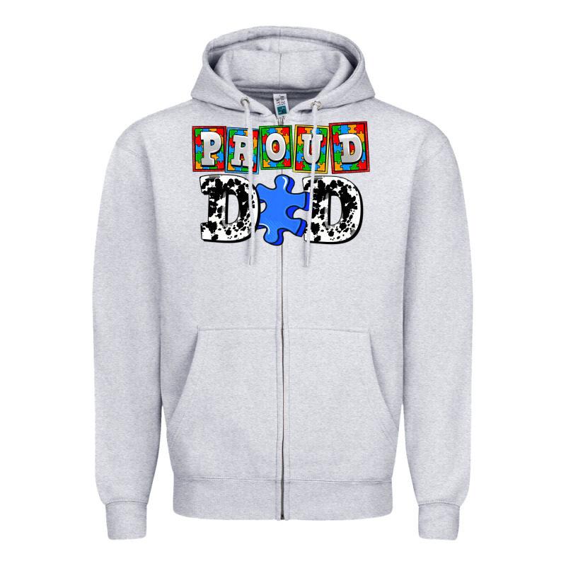 Proud Dad Zipper Hoodie by AdoDesignShop | Teevron