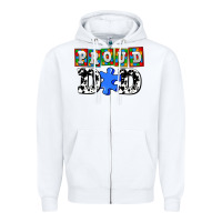 White proud dad Zipper Hoodie - AdoDesignShop