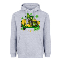 Heather Grey st patricks truck and gnome Heavyweight Hoodie - AdoDesignShop