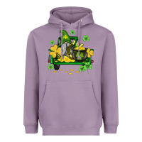 St Patricks Truck And Gnome Heavyweight Hoodie | Teevron