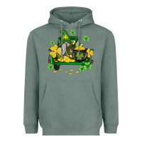 Sage st patricks truck and gnome Heavyweight Hoodie - AdoDesignShop