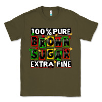 Army Green 100 pure brown sugar extra fine Classic Tee - CowGirlArtShop