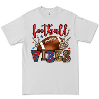Dove Grey Football vibes red and blue Premium Tee - HowdyJamesFarm