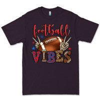 Plum Football vibes red and blue Premium Tee - HowdyJamesFarm