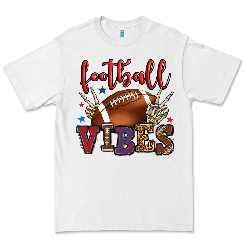 Football Vibes Red And Blue Premium Tee by HowdyJamesFarm | Teevron
