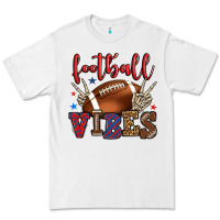 White Football vibes red and blue Premium Tee - HowdyJamesFarm
