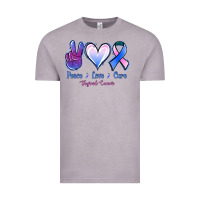 Vintage Zinc Peace Love Cure Thyroid Cancer Vintage Tee - Jasminsmagicworld