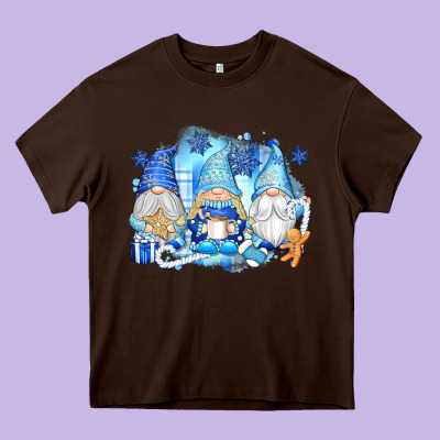 Snowman Gnome Heavy Core Tee Designed By Texasbilliewilder