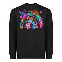 Black stitch and lilo rainbow Heavyweight Sweatshirt - AdoDesignShop
