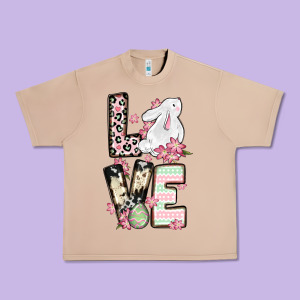 Love Easter Bunny Urban Heavy Tee Designed By Oliviacreatesart
