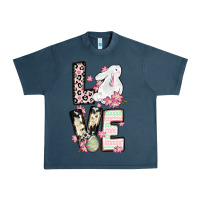 Midnight Navy Love Easter bunny Urban Heavy Tee - OliviaCreatesArt