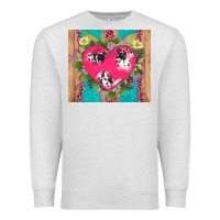 Oatmeal Heather v.d cow and heart Premium Sweatshirt - AdoDesignShop