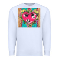 White v.d cow and heart Premium Sweatshirt - AdoDesignShop