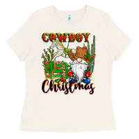 Bone cowboy christmas gnome Ladies Tee - CowGirlArtShop